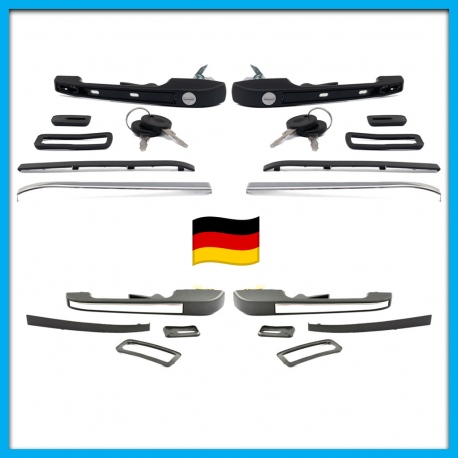 Juego de 4 Manijas de Puerta para Atlantic, Caribe, Jetta A2, Golf A2, Corsar Bruck