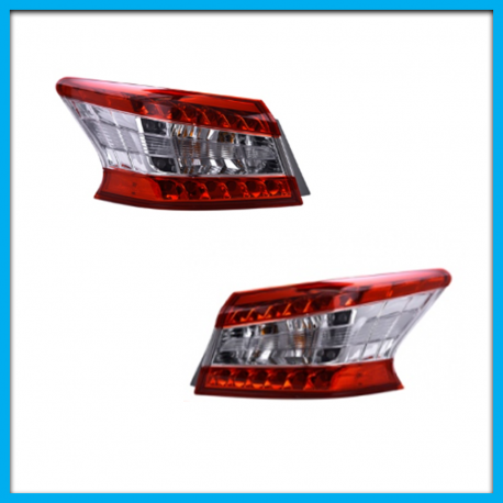 Juego de 2 Calaveras Exteriores para Sentra B17 DEPO con Luz LED