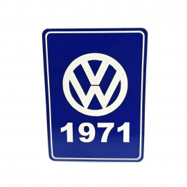 Calcomanía Azul Decorativa VW Generación 1971