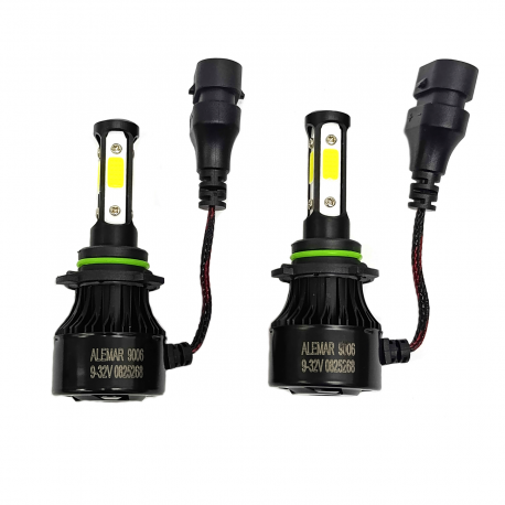 Par de Focos 9006 con 4 Caras de Luz LED de 2400 Lúmenes Tunix