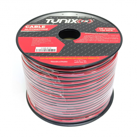 Rollo de 100 metros de Cable Bicolor Calibre 18 para Audio Tunix