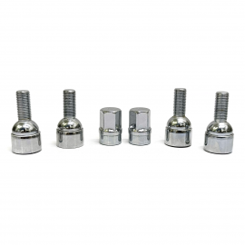 Juego de 4 Seguros de Rin Tipo Birlo Loco  de 12X1.25 con 2 Llaves Tunix