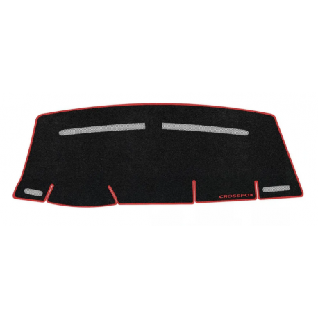 Cubre Tablero de Alfombra Color Negro con Bordado Rojo para Crossfox