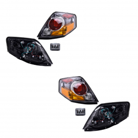 Juego de 2 Calaveras para Altima L4 DEPO en Tres Colores con Fondo Negro y Arnés