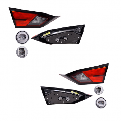 Juego de 2 Calaveras Interiores para Altima L33 DEPO con Marco Negro