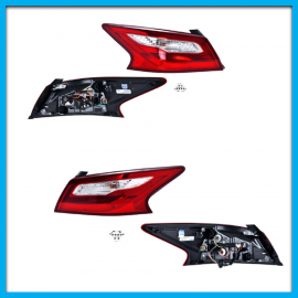 Juego de 2 Calaveras para Altima L33 DEPO en Tono Claro con Arnés