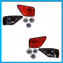 Juego de 2 Calaveras Exteriores para Pathfinder DEPO Rojas con Focos