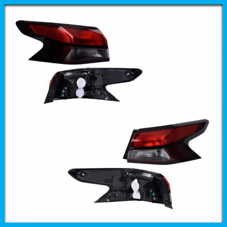 Juego de 2 Calaveras Exteriores para Versa DEPO en Tono Oscuro sin Anrés