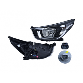 Faro Principal Izquierdo con Fondo Negro y Moldura Cromada Original para Beat