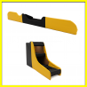 Kit de Consola Central y Revistero de Madera para VW Sedán con Forro de Vinil Amarillo y Negro