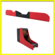 Kit de Consola Central y Revistero de Madera para VW Sedán con Forro de Vinil Rojo y Negro