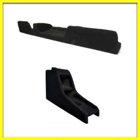 Kit de Consola Central y Revistero de madera para VW Sedan con Forro de Alfombra Negra