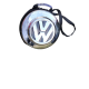 Bolsa de Mano Grande Cromada con Cierre y Correa Desmontable Logo de VW