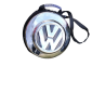 Bolsa de Mano Grande Cromada con Cierre y Correa Desmontable Logo de VW