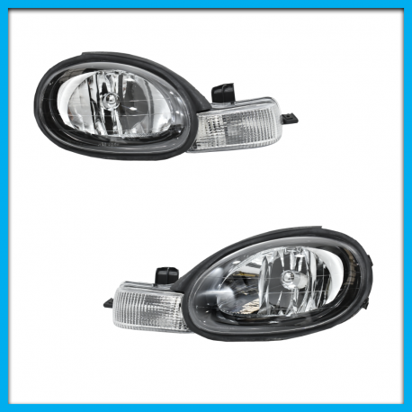 Juego de 2 Faros Principales para Neón Eagle Eyes con Marco Negro