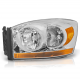 Faro Principal Izquierdo Cromado con Cuarto y Reflejante Ámbar Eagle Eyes para Ram