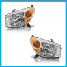 Juego de 2 Faros Principales para RAV4 Eagle Eyes con Fondo Cromado y Cuarto Ámbar