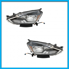 Juego de 2 Faros Principales para Sentra B17 Eagle Eyes con Filo Negro y Arnés