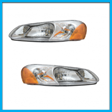 Juego de 2 Faros Principales para Stratus Eagle Eyes Cromados con Direccional Ámbar