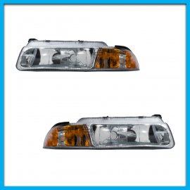 Juego de 2 Faros Principales para Cirrus Eagle Eyes Cromados con Direccional Ámbar