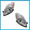 Juego de 2 Faros Principales para Yaris Hatchback Eagle Eyes Cromado con Reflejante Ámbar