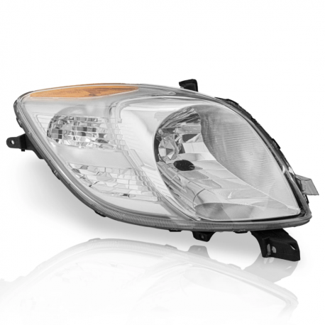 Faro Principal Izquierdo Cromado con Direccional Ámbar Eagle Eyes para Yaris Hatchback