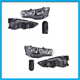 Juego de 2 Faros Principales para Audi A1 DEPO sin Focos con Motor