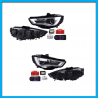 Juego de 2 Faros Principales para Audi A3 DEPO con Lupa y Luz LED