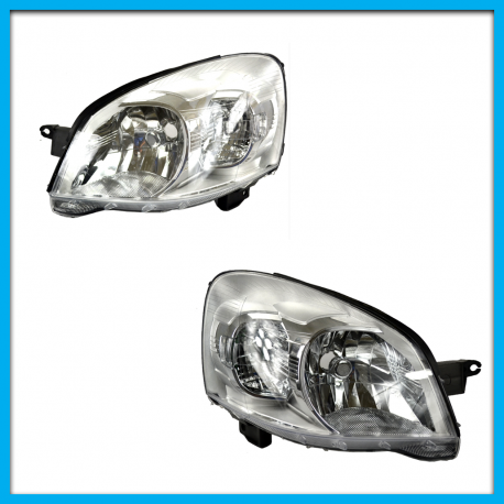 Juego de 2 Faros Principales para Chevy C3 DEPO con Fondo Cromado