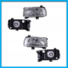 Juego de 2 Faros Principales para Jetta A3 DEPO con Mica Rayada sin Focos