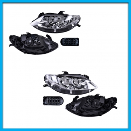 Juego de 2 Faros Principales para Ibiza MK4 DEPO Eléctricos con Doble As