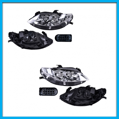 Juego de 2 Faros Principales para Ibiza MK4 DEPO Eléctricos con Doble As