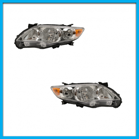 Juego de 2 Faros Principales para Corolla Eagle Eyes sin Focos con Reflejante Ámbar