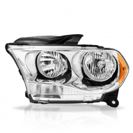 Faro Principal Izquierdo Cromado con Direccional Ámbar Eagle Eyes para Durango