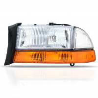 Faro Principal Izquierdo con Mica Rayada y Cuarto Ámbar Eagle Eyes para Durango, Dakota