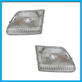 Juego de 2 Faros Principales para Expedition Eagle Eyes Cromado con Mica Rayada