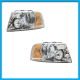 Juego de 2 Faros Principales para Expedition Eagle Eyes Cromado Liso con Direccional Ámbar
