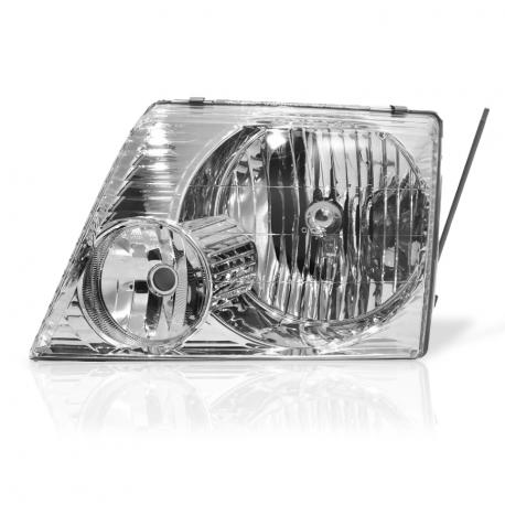 Faro Principal Izquierdo con Fondo Cromado Rayado sin Focos Eagle Eyes para Explorer