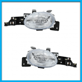 Juego de 2 Faros Principales para Neón Eagle Eyes Cromado con Mica Rayada