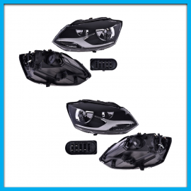 Juego de 2 Faros Principales para Crossfox DEPO Manual con Fondo Negro