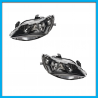 Juego de 2 Faros Principales para Ibiza DEPO de Ajuste Manual y Eléctrico con Fondo Negro
