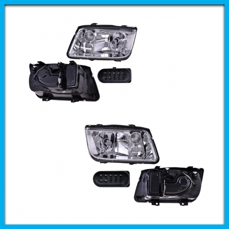 Juego de 2 Faros Principales para Jetta A4 DEPO con Cuarto Blanco