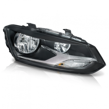 Faro Principal Derecho con Fondo Negro y Doble As Auto Magic para Vento, Polo