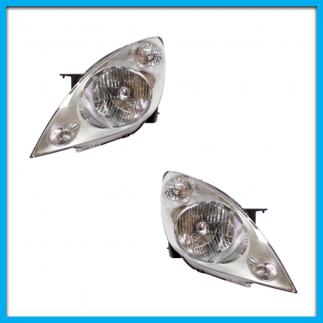 Juego de 2 Faros Principales para Spark Auto Magic con Fondo Cromado