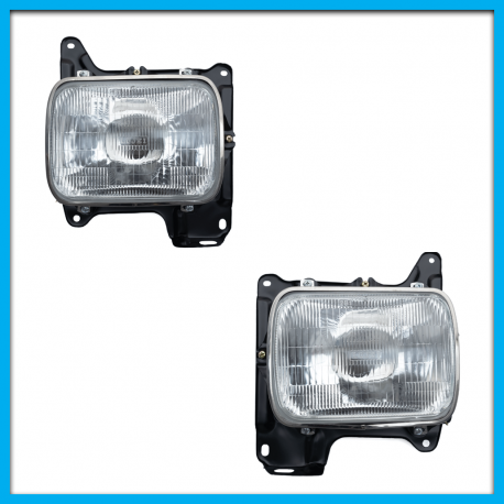 Juego de 2 Faros Principales para Pick-Up D21 Lujei de Vidrio
