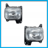 Juego de 2 Faros Principales para Pick-Up D21 Lujei de Vidrio