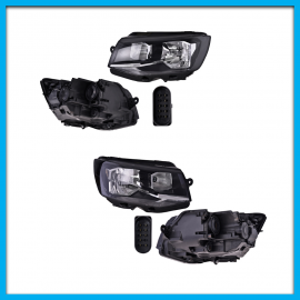 Juego de 2 Faros Principales para Transporter DEPO con Fondo Negro y Motor Eléctrico