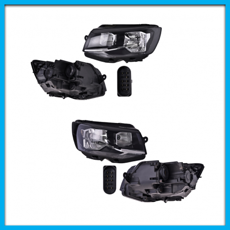 Juego de 2 Faros Principales para Transporter DEPO con Fondo Negro y Motor Eléctrico