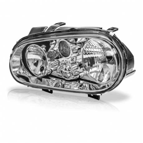 Faro Principal Izquierdo sin Focos con Fondo Cromado Auto Magic para Golf A4