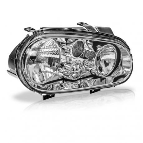 Faro Principal Derecho sin Focos con Fondo Cromado Auto Magic para Golf A4